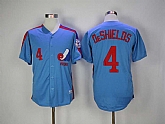 Montreal Expos #4 Delino DeShields Blue Throwback Jersey,baseball caps,new era cap wholesale,wholesale hats